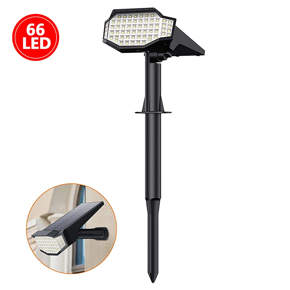 
Solar Lights Outdoor 66LED 2200mAh Super Bright Spotlights 2-in-1 Waterproof Security Wall Lights solar garden light 