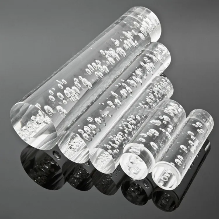 Colorful Cast Acrylic Rod and Tube Transparent Bubble Rectangle Acrylic Rod