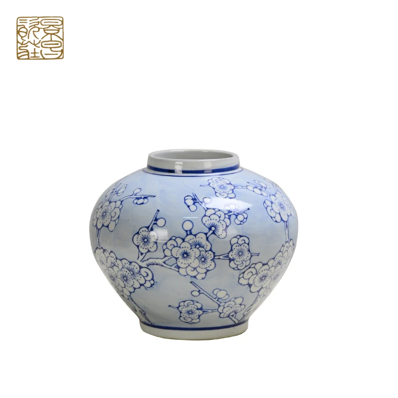 Wholesale custom-made size large ceramic porcelain blue and white ginger jars
