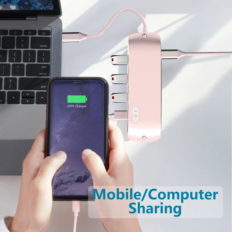 Концентратор USB3.0 * 4 + USB c 5 в 1 для док-станции Macbook