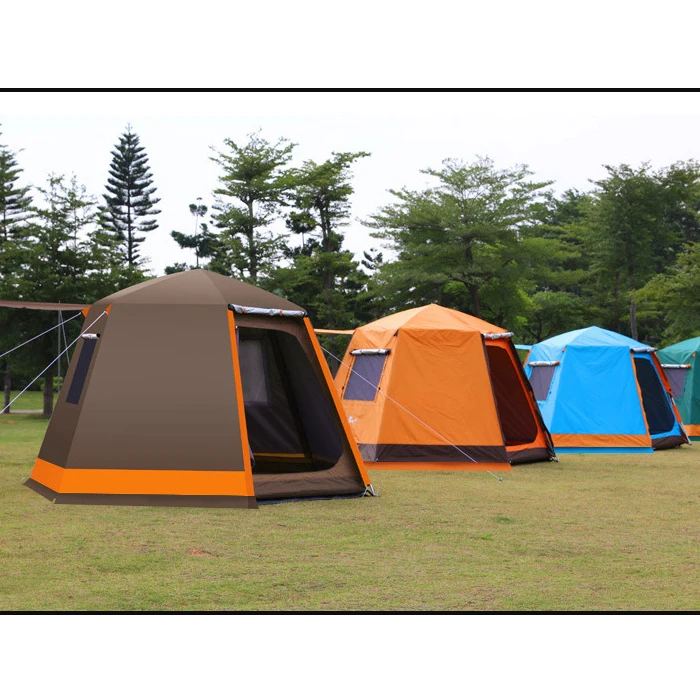 Outdoor wind proof and waterproof family glamping camping tent camping outdoor 2 person 50+portable folding hiking camping tent