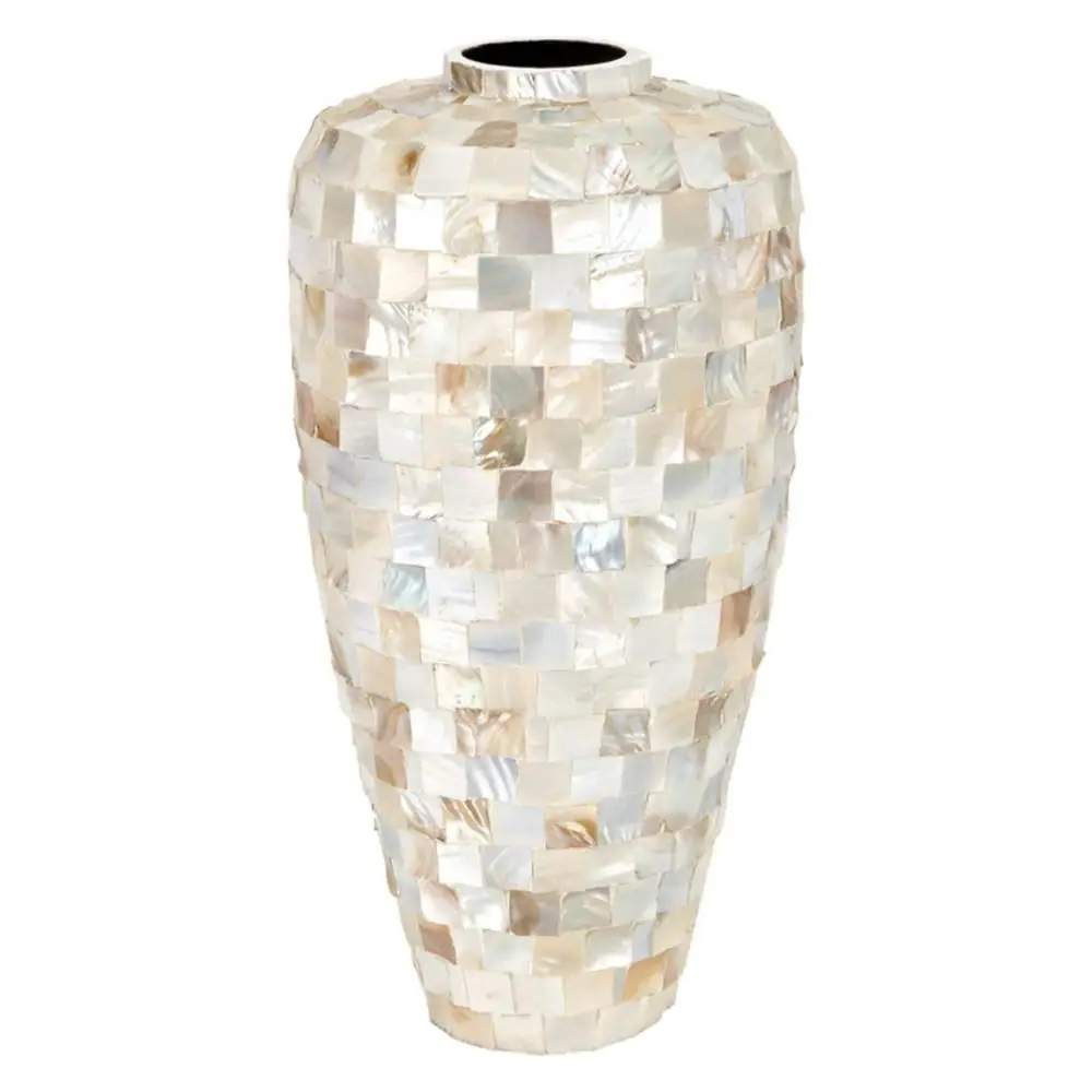 Vietnam handmade decorative floor mother of pearl luxury flower vase for home decor