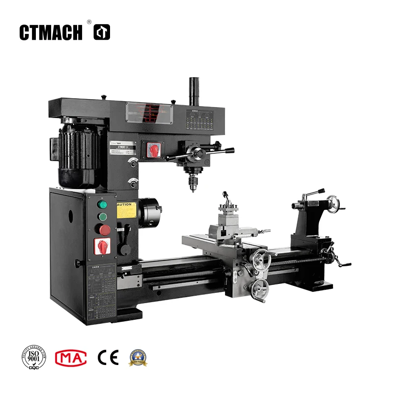 CT800 combo lathe machine for hobby user 3 in 1 multipurpose metal combo lathe