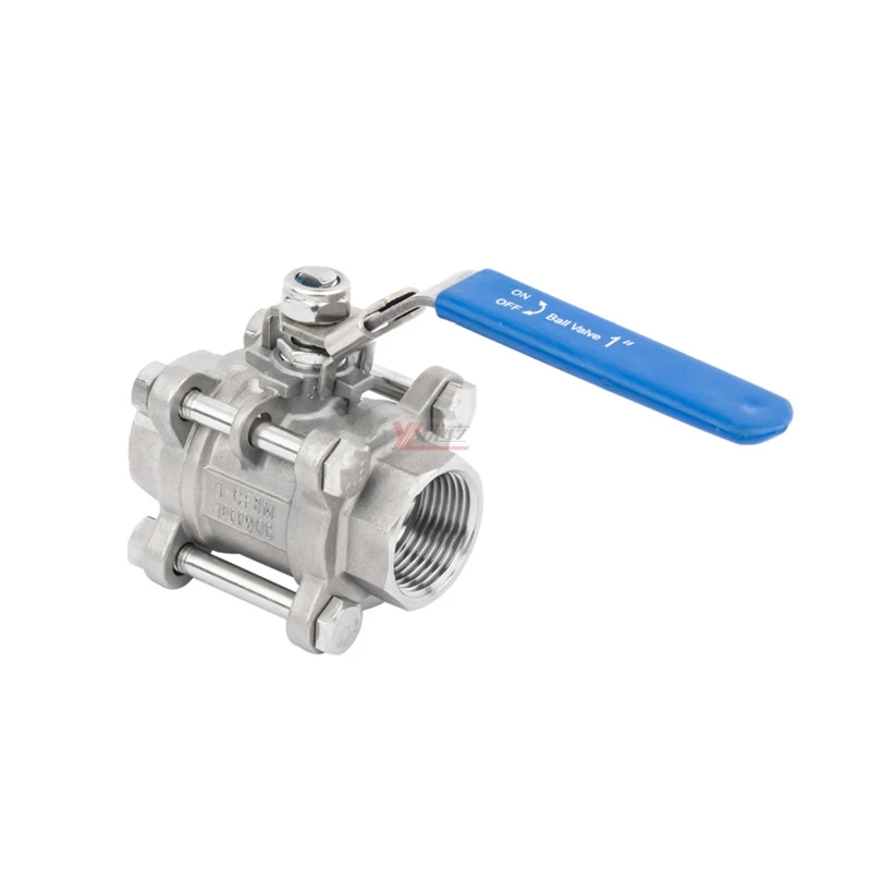 Высококачественная нержавеющая сталь RC NPT BSP 1000WOG 1 6 МПа 304 316 WCB с ручным замком 3 шт. резьбовой шаровой клапан