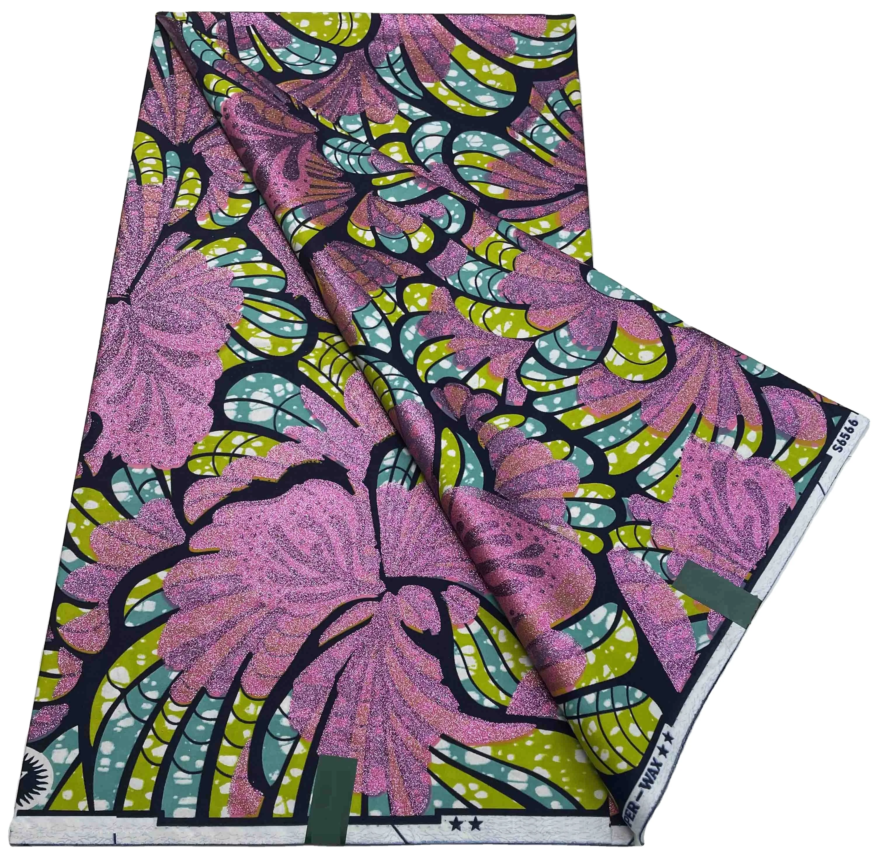 High Quality 100% Cotton Super Ankara Fabric African New Grand glitter Wax Holland in China