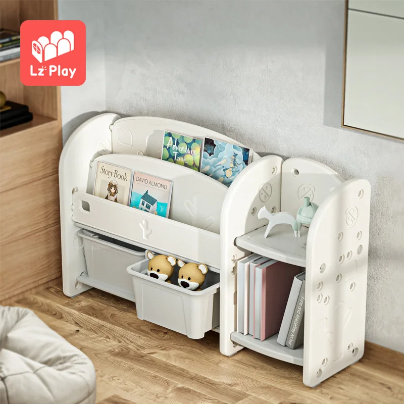 2022 New 1MOQ Toy Shelf Baby Cupboard Organizer Kids Furniture Book Shelf Storage Rack Plastic Children Cabinets