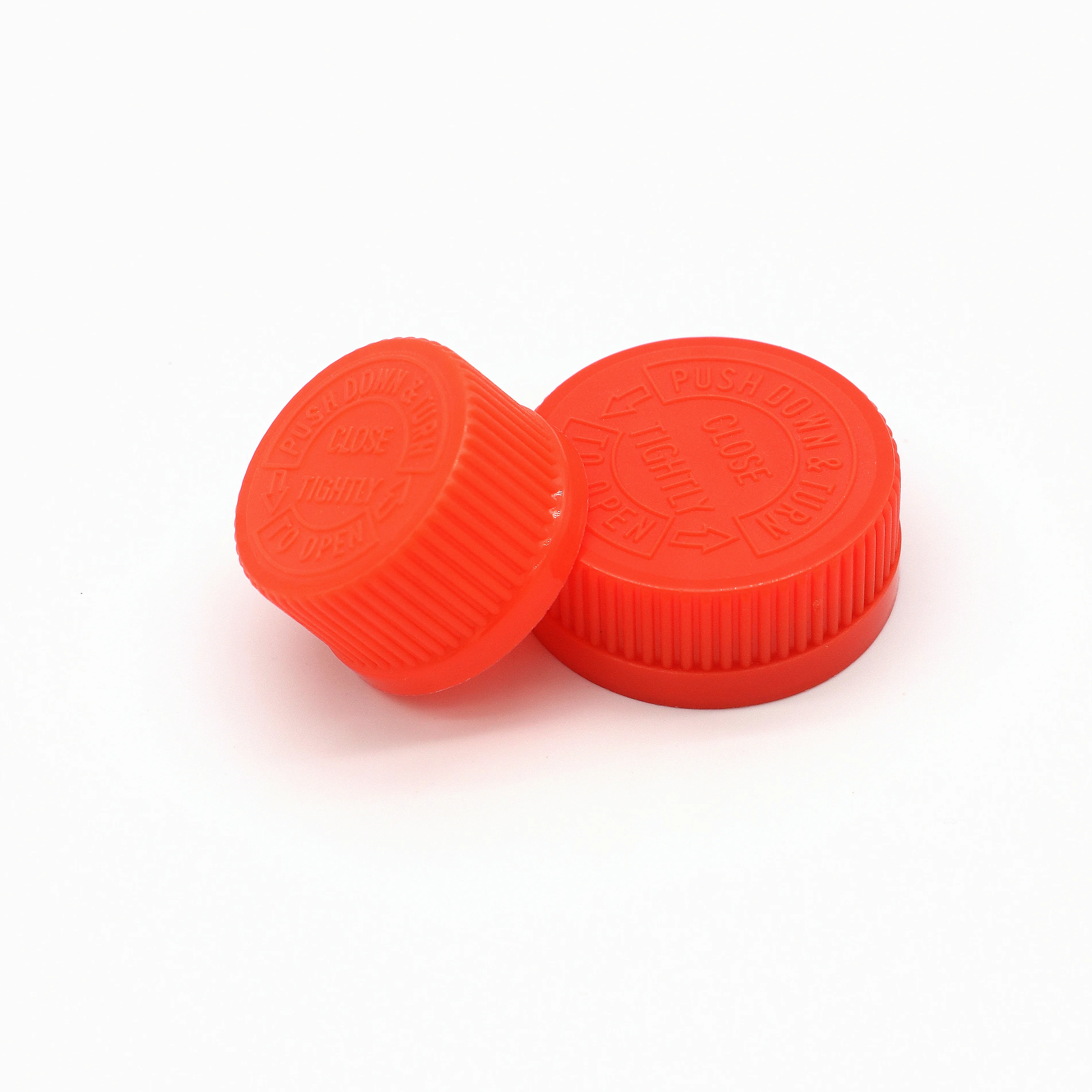 20 24 28 32 38 Plastic CRC Safety Screw Bottle Caps Ribbed Lid Black Child Proof Cap Cover