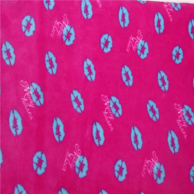 
Good Quality knitted pattern printed flannel fleece luminous fabric for pajamas 