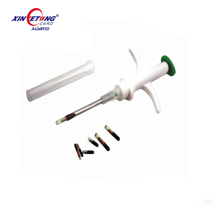 RFID id microchips implant syringe for  animal pet id microchip 1.4*8 mm