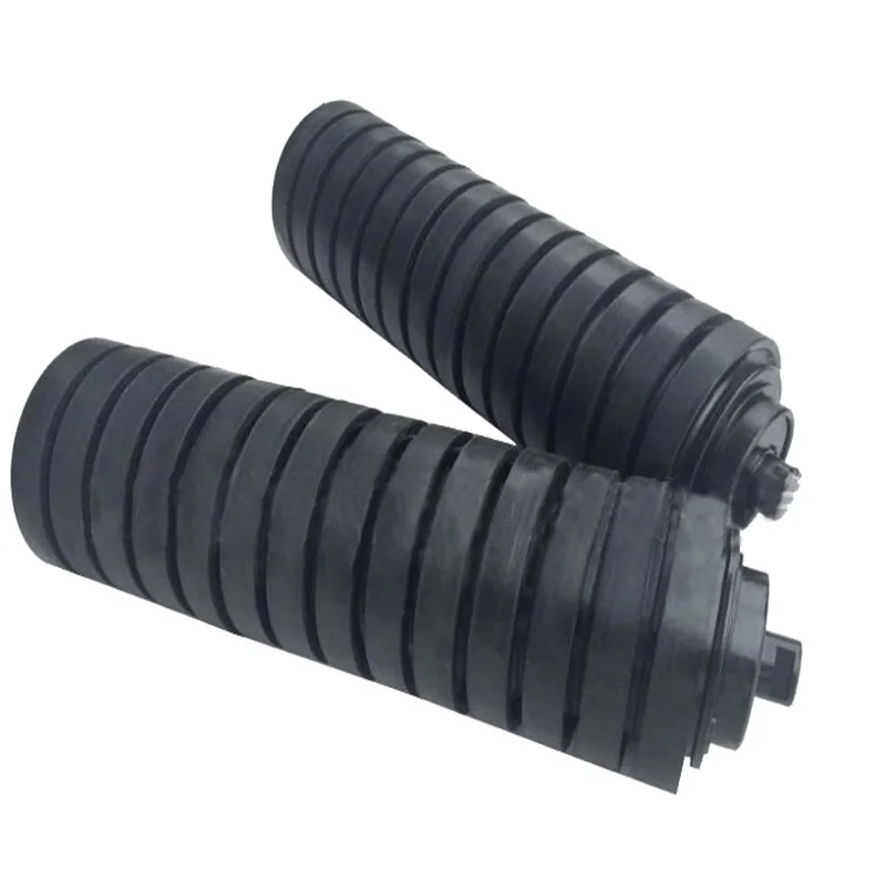 Customized size Conveyor Rubber Disc return idler impact conveyor steel roller