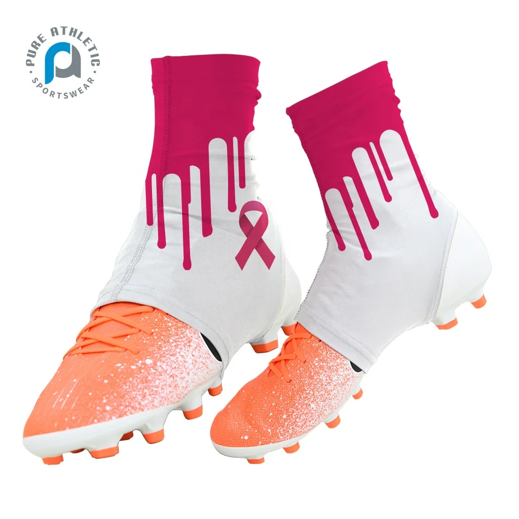 Чистый OEM США Рак молочной железы известные Пользовательские Розовые футбольные лотки клинковые чехлы