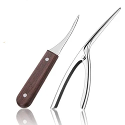 2 Pcs Stainless Steel Shrimp Deveiner Tool and Shrimp Peeler Set Kitchen Tools Peels Prawn Outer Shell Deveins seafood tool