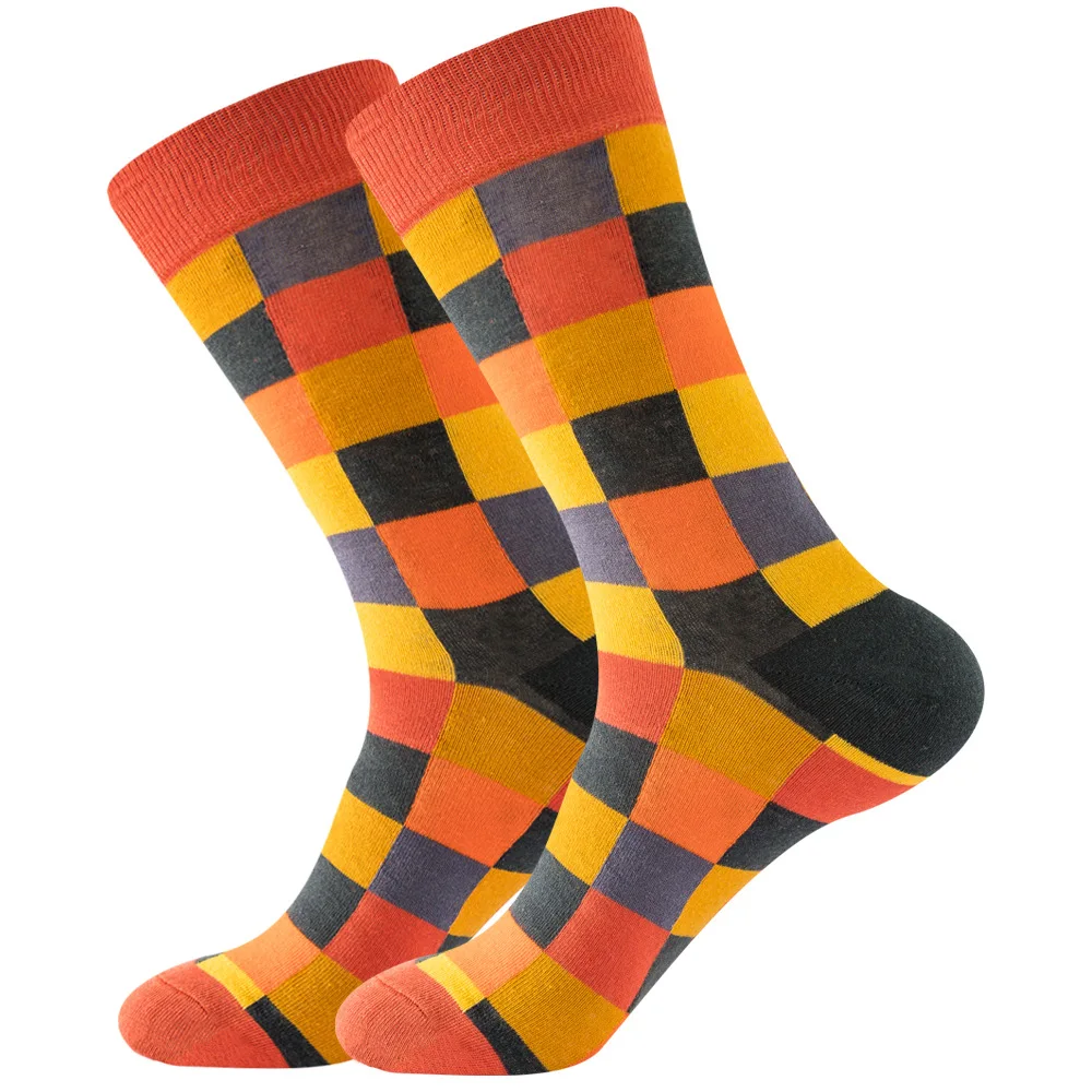 2023 Cotton Jacquard Classic Africa Pattern Socks Wholesale Men Customized Dresses Knitted Logo Socks