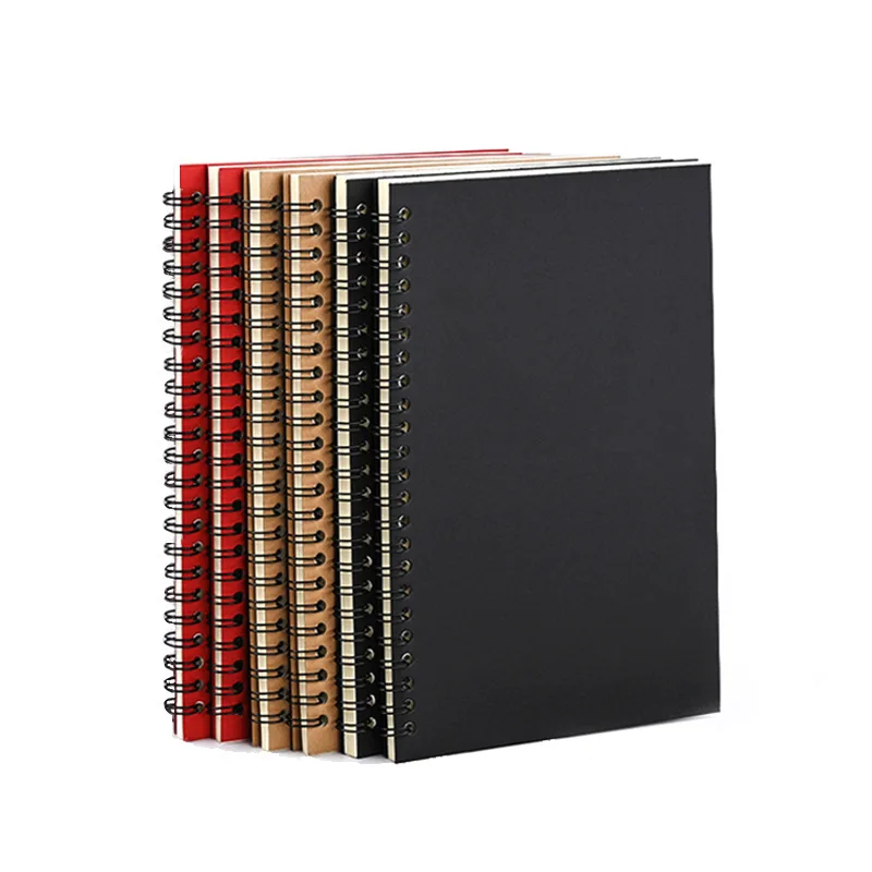 Customizable sublimation bulk black brown spiral bound notebook for school students removable spiral notebook ordinary