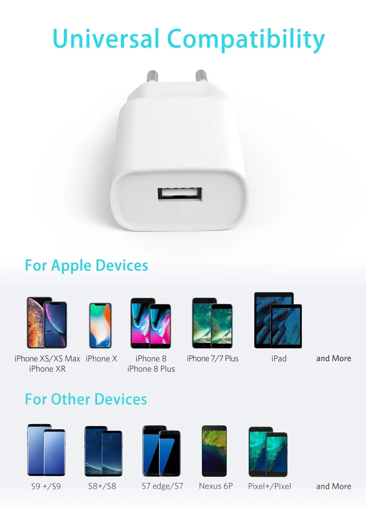12W 5v2.4A round type  USB port charger for mobile phone Manufacturer OEM with certification not the cheap bad one