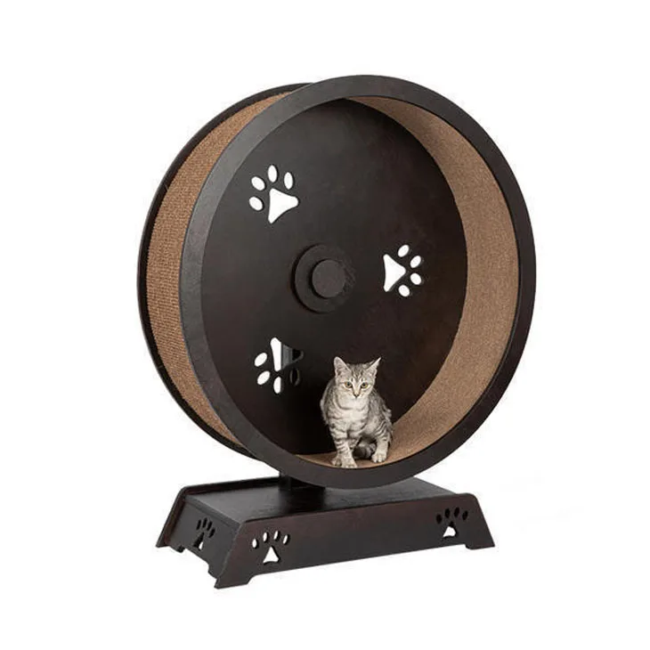 Spin Kitty Cat Exerciser Wheel Tree Built-in Wheel All Things Running Spinning Scratching Climbing Napping