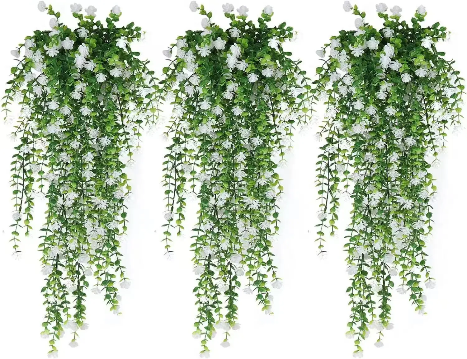 Artificial plant indoor eucalyptus camellia rattan wall hanging faux vine wedding garden home decoration