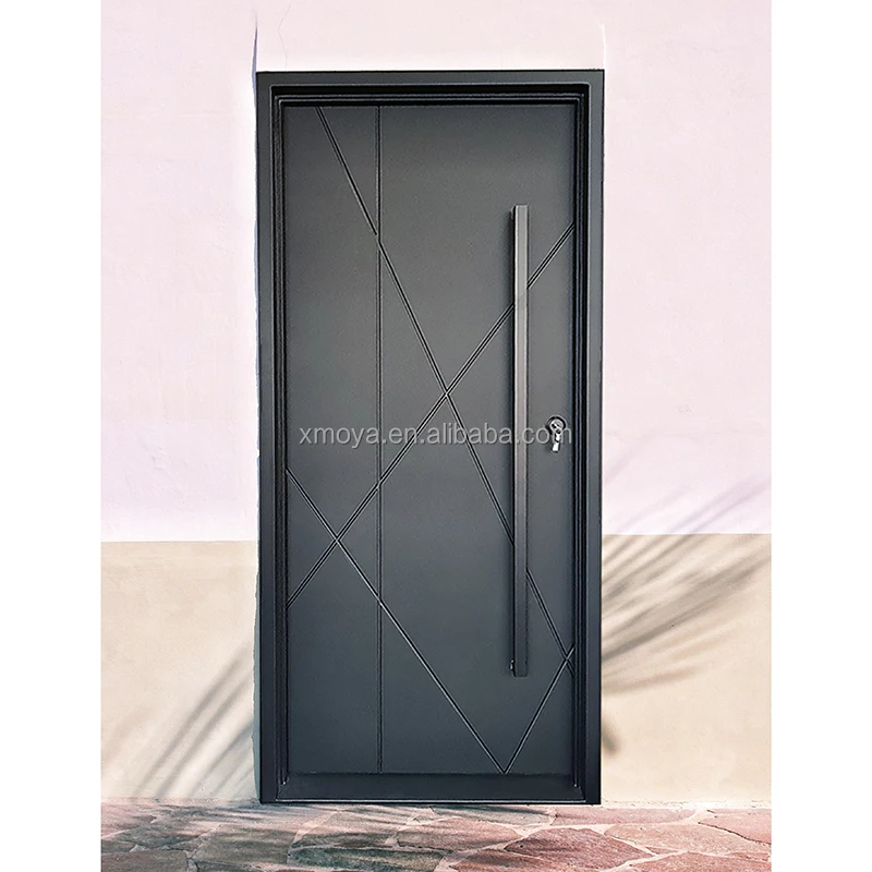 Villa Front Entry Iron Pivot Door 8 Foot Interior Door Turkish Wrought Iron Security Door Modern Glass Steel Swing Manual CN;FUJ
