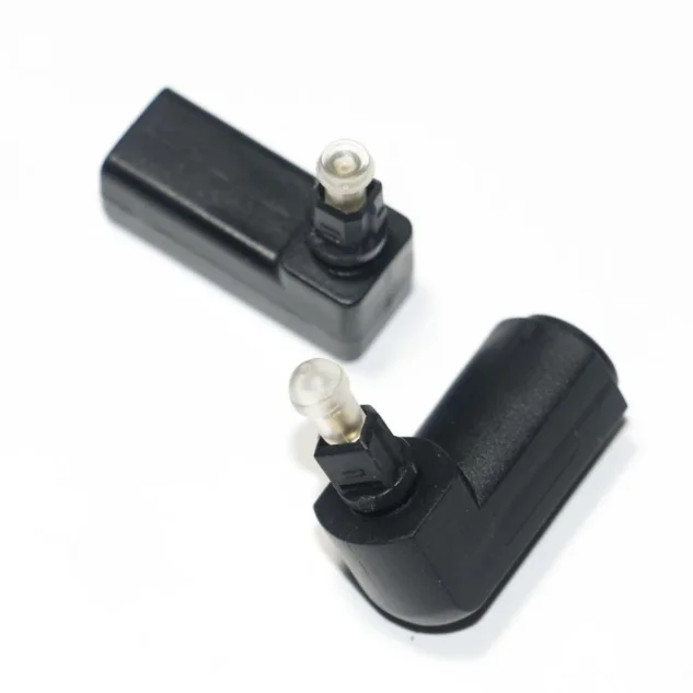 Right Angle Optical 3.5mm Female Mini Jack Plug To Digital Toslink Male Audio Adapter Connectors angle 90 degree