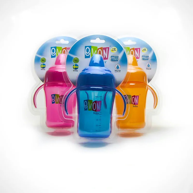 2024 New Arrival BPA Free Manufacturer Supply Wholesale Cheap Price Evon Brand Sippy Cups Spout Cup design for easy sip