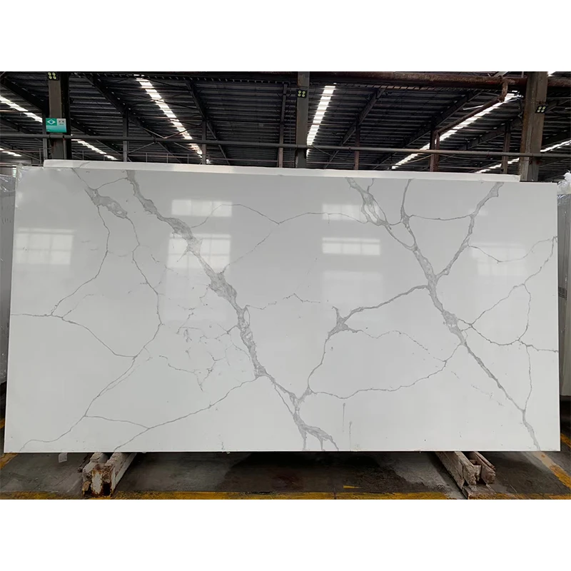 Artificial Stones Quartz Slabs White Mirror Fleck Quartz Stone Countertop