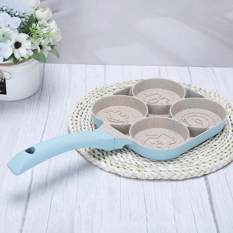 Egg Steak Burger fried Omelet Pan Breakfast Maker Round ball Non-stick 4 hole poached egg Frying Pan for Induction cooker