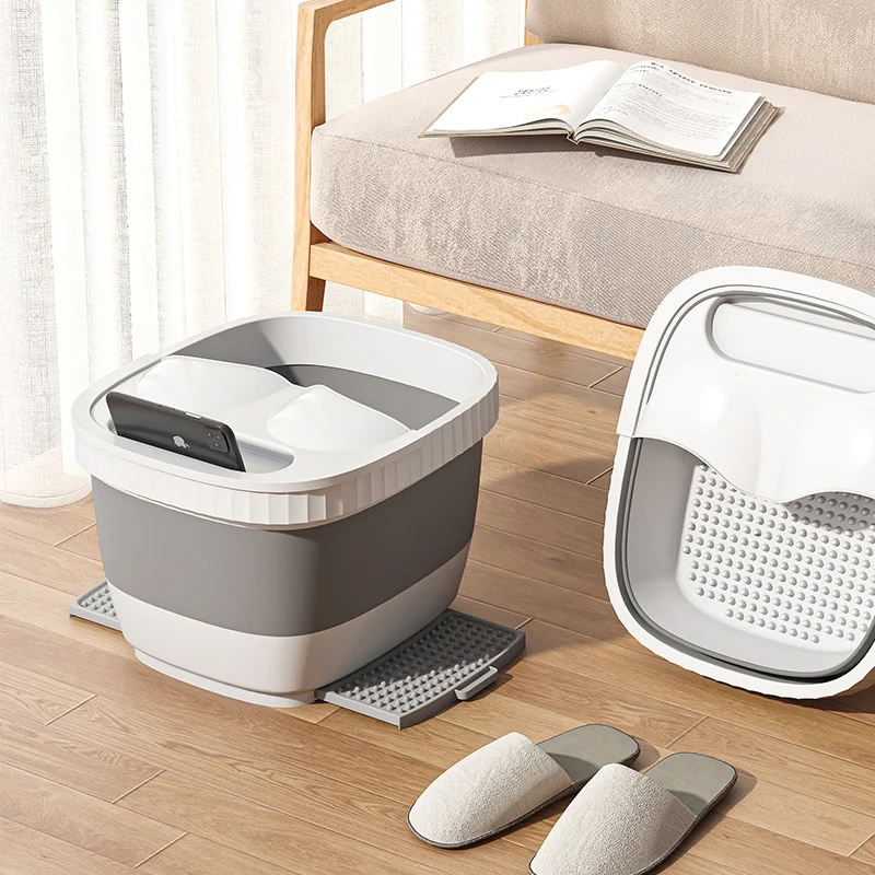 Multifunctional Household Bathroom Basin Collapsible Plastic Footbath Tub Folding Foot Water Bucket