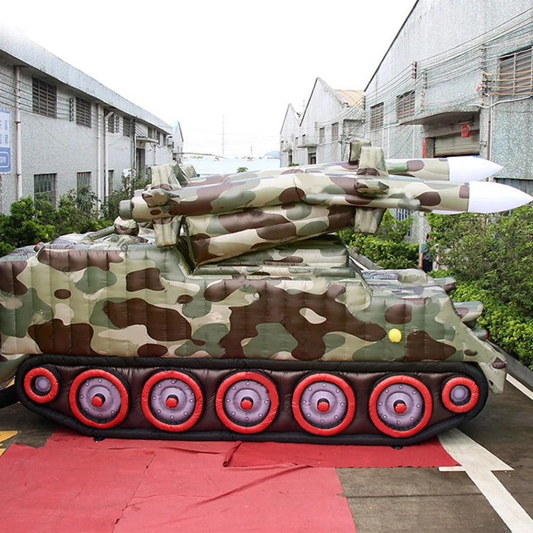 7X2.8X3.8M Inflatable Missile Tank For Decoration Missile Launcher Inflatable Tank Model