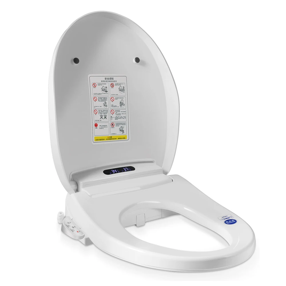 2023 hot sale soft close Wellblue made plastic closed front soft smart toilet seat electric bidet cover with lifter handle