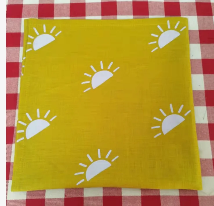 100% Высококачественные льняные салфетки с вышивкой из чистого льна для перепродажи