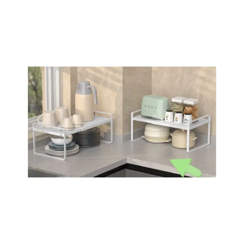 Retractable Kitchen Rack Shelf Metal Iron Under Sink Dish Organizer Storage Rack for Home