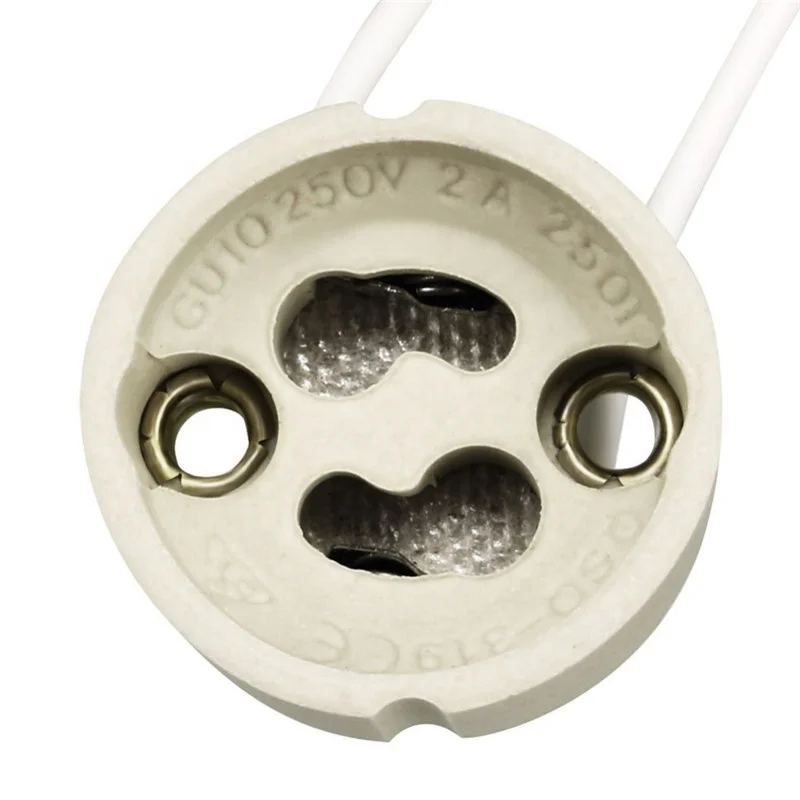 Ceramic Lampholder Extension Connector with Cable for GU10 LED Halogen Lamp Socket