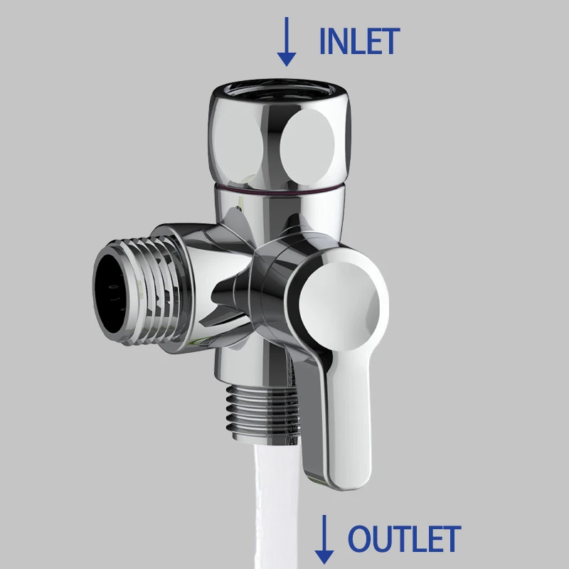 3 Ways Valve Diverter Bath Toilet Bidet Sprayer Shower Head Connector T-adapter