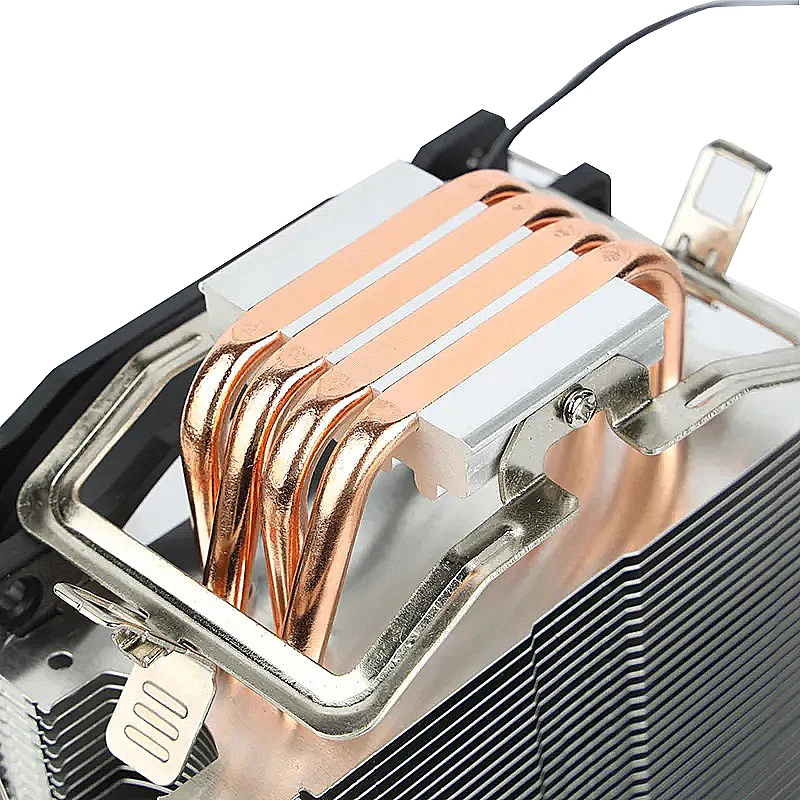 Drop Shipping Heat Sink Cpu Cooler with Two Heat Pipes Argb Cooling Fan Box Computer Case Copper & Aluminum Heatpipe 1 Pcs 120mm