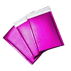 Metallic aluminum foil custom color padded envelopes poly bubble mailer packaging courier bag