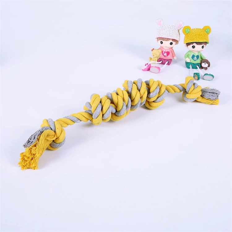 
Factory Direct Sales Of High Quality Pet Toys For Large Dogs With Six Knot Molar Cotton Rope Toys Dog Toys 