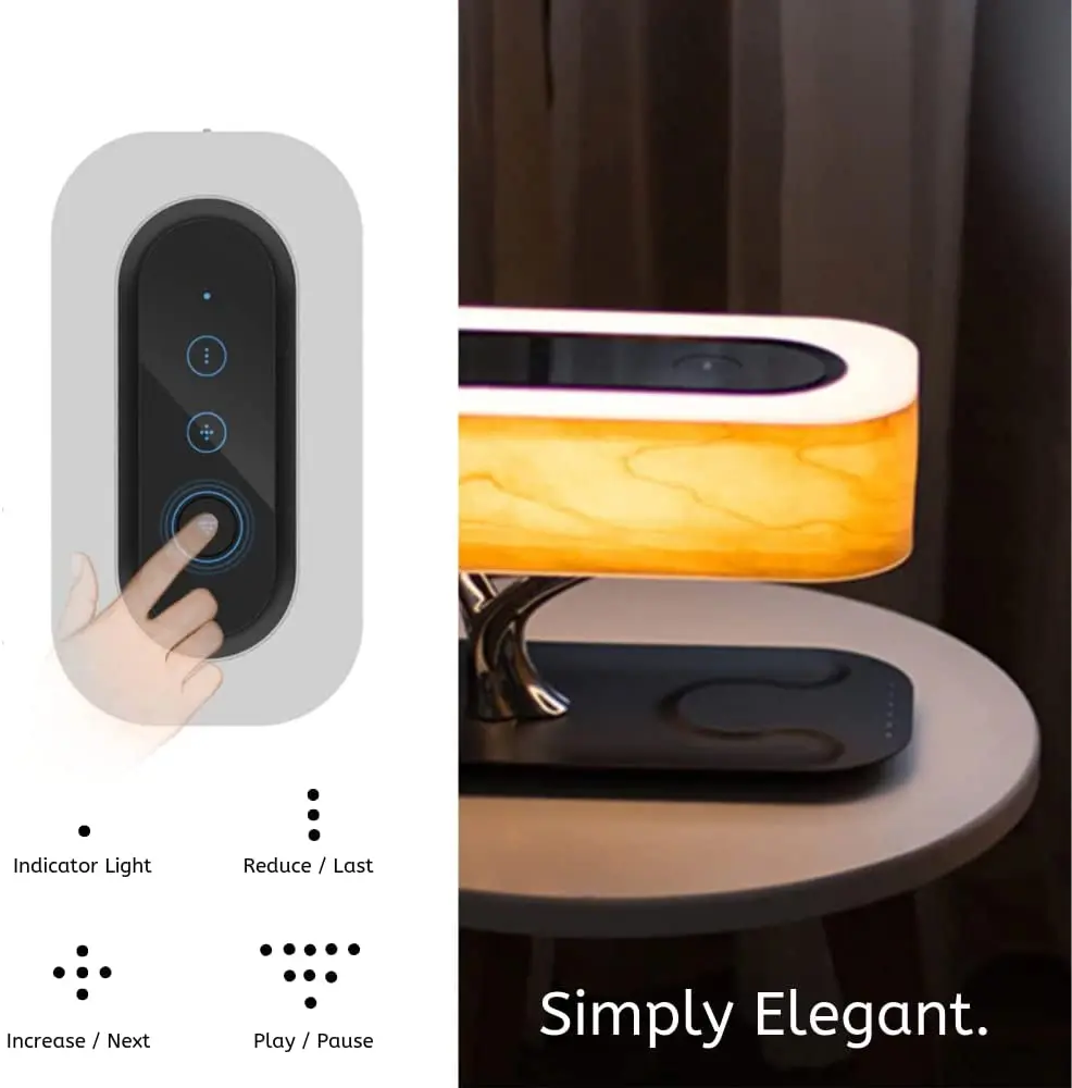 Modern utility Led Table Lamp for bedroom Dimmable Bluetooth Speaker Phone Charger Wireless Desk Lamp Bedside Light Tree Lamp