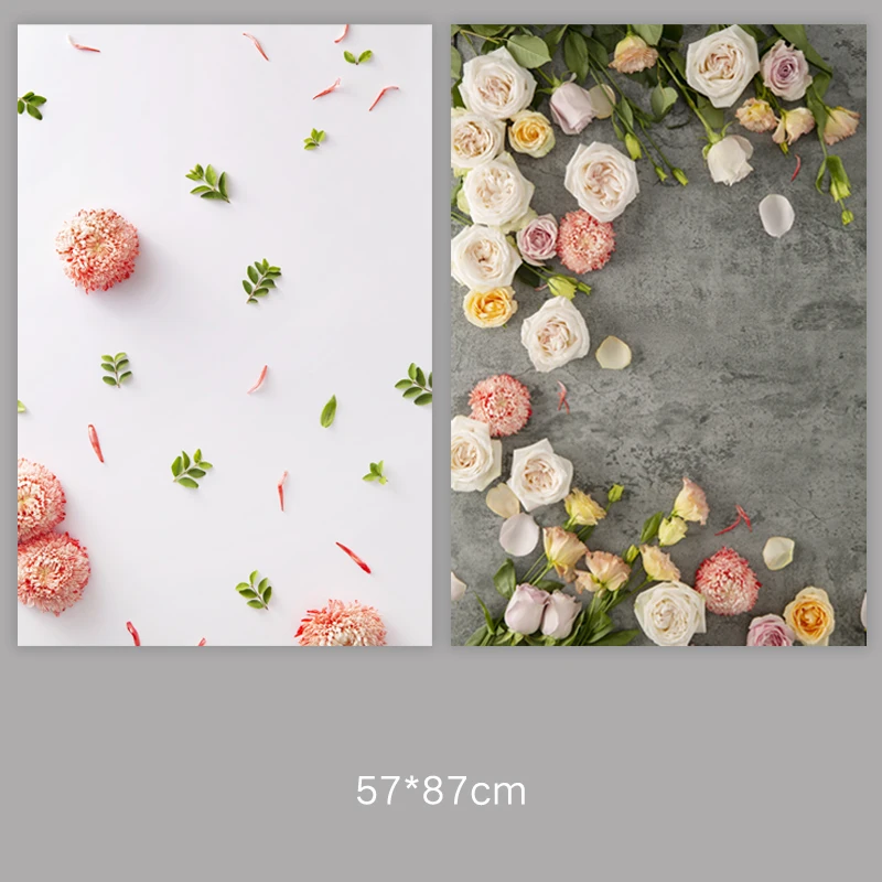 Double Sided Pink Marble Photography Backdrop Background Paper for Product, Flat Lay & Food Photo Shooting Tabletop Props