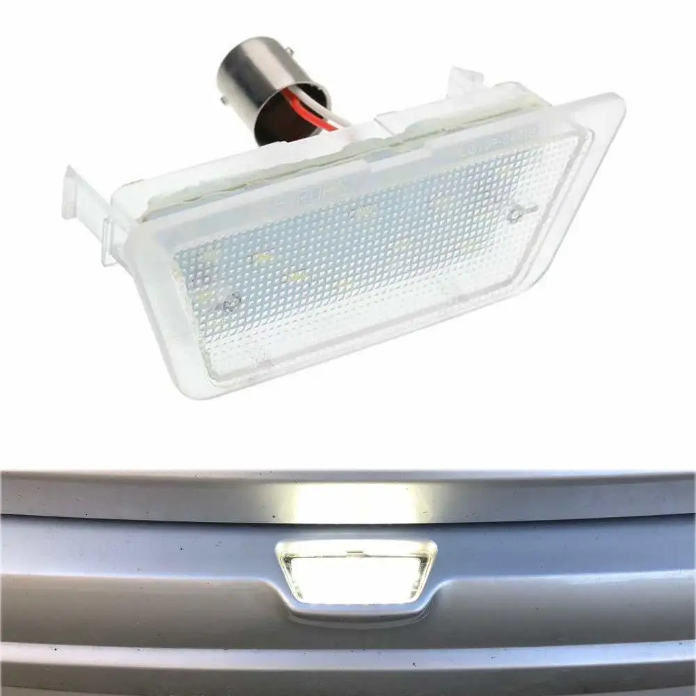 White LED License Number Plate Light Error Free Canbus Lamp For Opel Astra G MK4 Saloon 1998-2004 1999 2000 2001 2002 2003