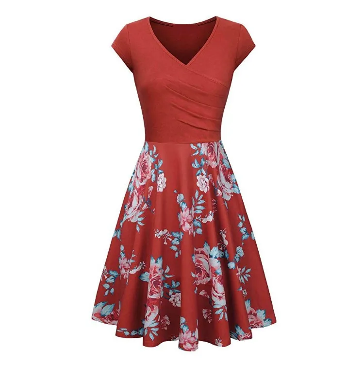 Woman Clothing Clothes Wholesale Summer Flower Dress Women