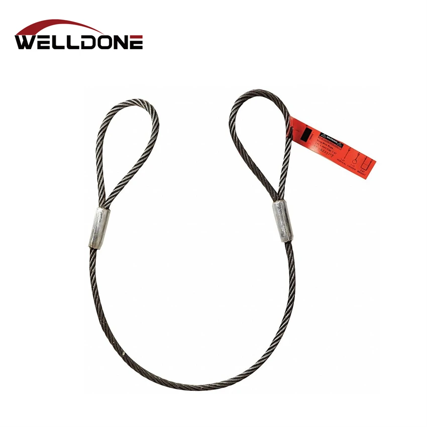 Customized Cast or Pressed Steel Wire Rope Sling with hook eye terminal socket