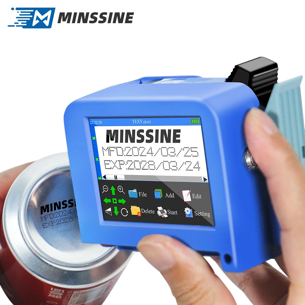 MINI inkjet printer 2.8 inch large screen print the can bottle date time serial number printing mini printer