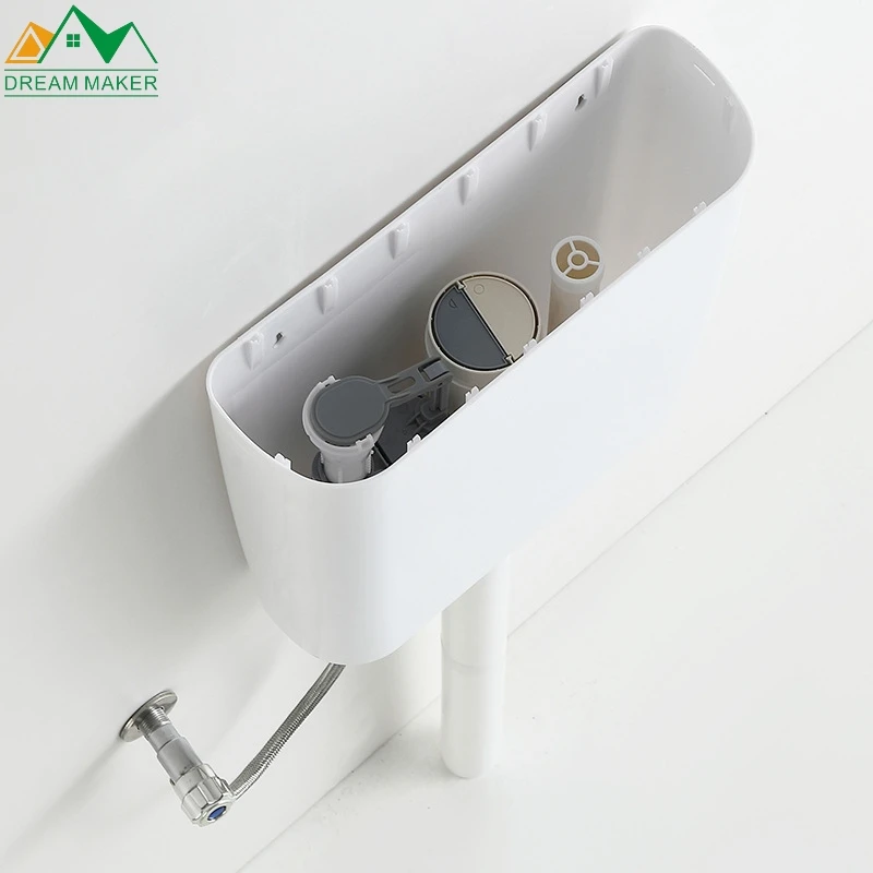 Portable bathroom accessory cleaner energy-saving double press silent flushing wall hung tank plastic squat water toilet tank