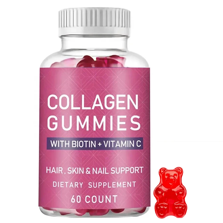 Hair Nail and  Whitening Collagen Gummies Gummy For Whitening OEM Flavor Shape Formula In Stock now