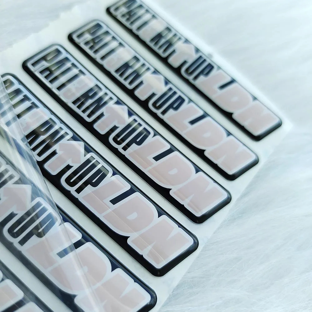 Customized make 3D clear resin crafts dome epoxy sticker with 3M adhesive logo gel silicon stickers 100 pcs