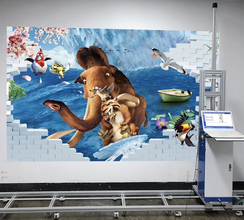 Hot Selling Automatic Colorful Indoor Outdoor Vertical Inkjet 3D Wall Printer