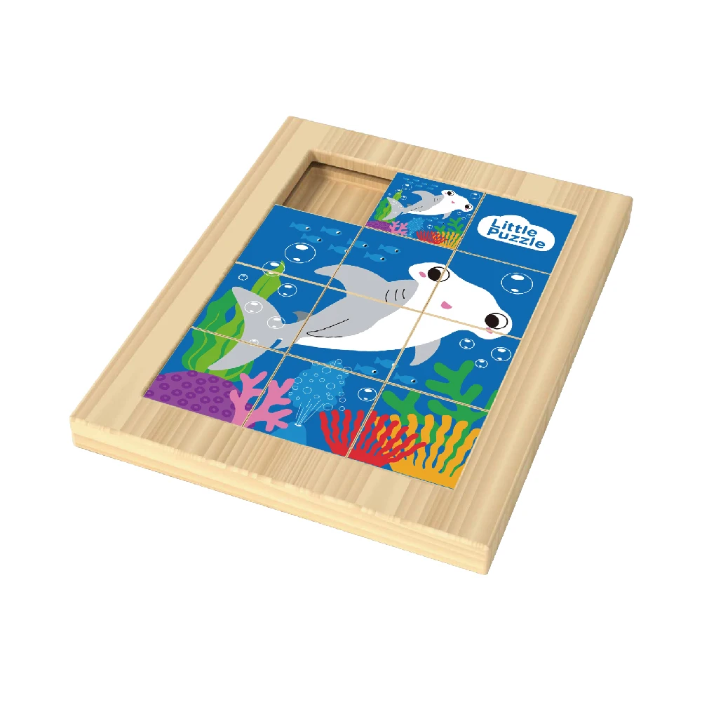 Wooden Matching Block Puzzles for Kids Adults Custom Colorful Wooden Animal Jigsaw Puzzle