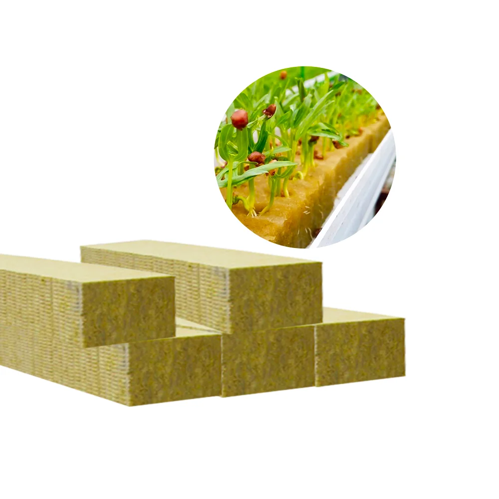 UPuper leafy vegetables growth media rock wool slabs hydroponics for growing seedlings