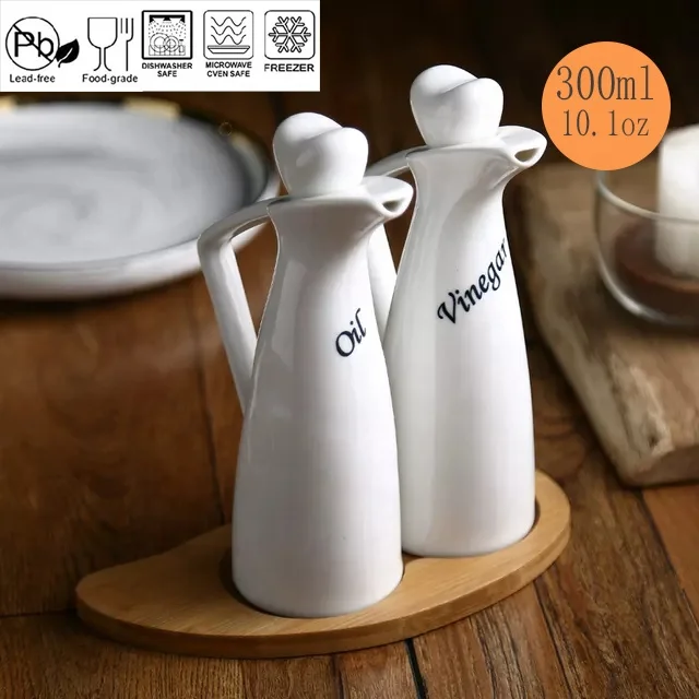 2021 Hot Sell Kitchen Cooking Tools Ceramic Sauce Cruet Oil  Vinegar Bottle Seasoning Bottle