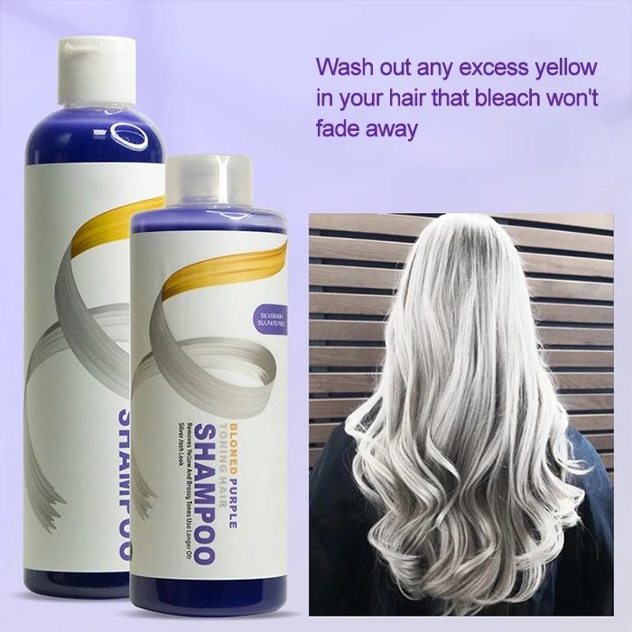 purple shampoo for gray hair Semi-permanent Hair Dye Purple Shampoo And Conditioner